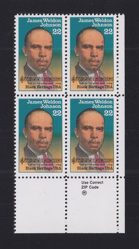 # 2371 (1988) Johnson - Zip BK/4, LR, MNH