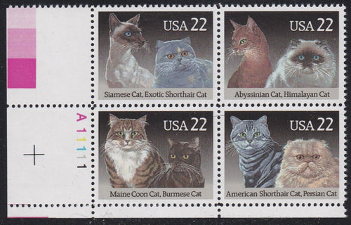 # 2372-75 (1988) Cats - PB, LL #A11111, XF MNH