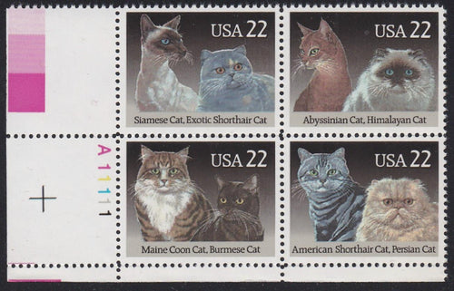 # 2372-75 (1988) Cats - PB, LL #A11111, MNH