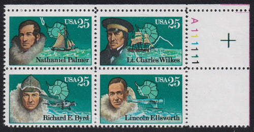 # 2386-89 (1988) Antarctic Explorers - PB, UR #A111111, MNH