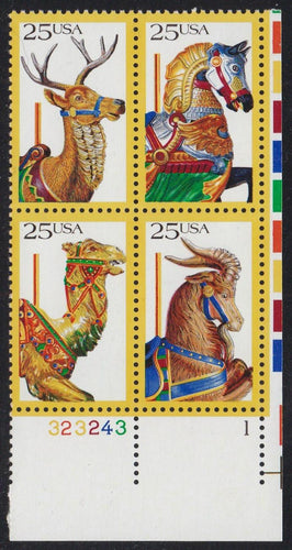 # 2390-93 (1988) Carousel Animals - PB, LR #323243-1, MNH