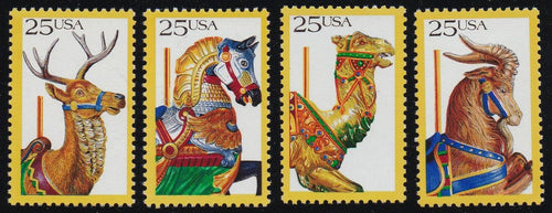 # 2390-93 (1988) Carousel Animals - Sgls, Set/4, MNH
