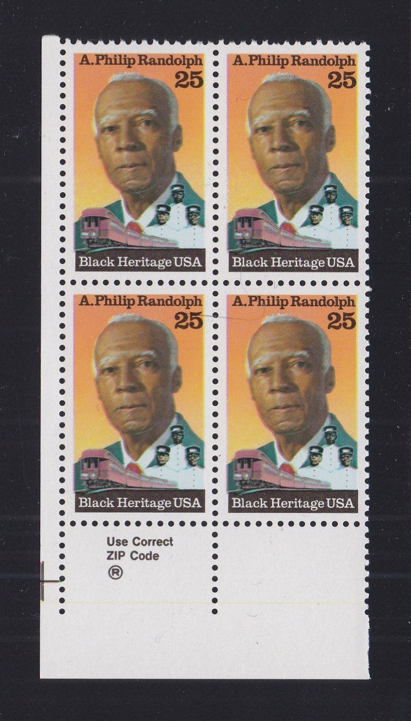 # 2402 (1989) Randolph - Zip BK/4, LL, MNH