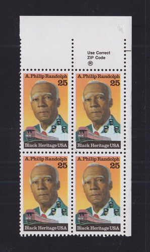 # 2402 (1989) Randolph - Zip BK/4, UR, MNH