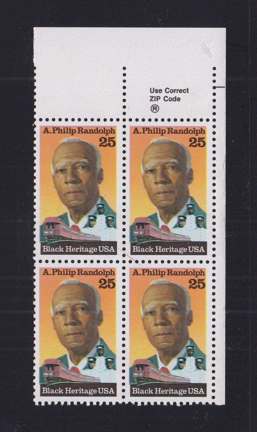 # 2402 (1989) Randolph - Zip BK/4, UR, MNH