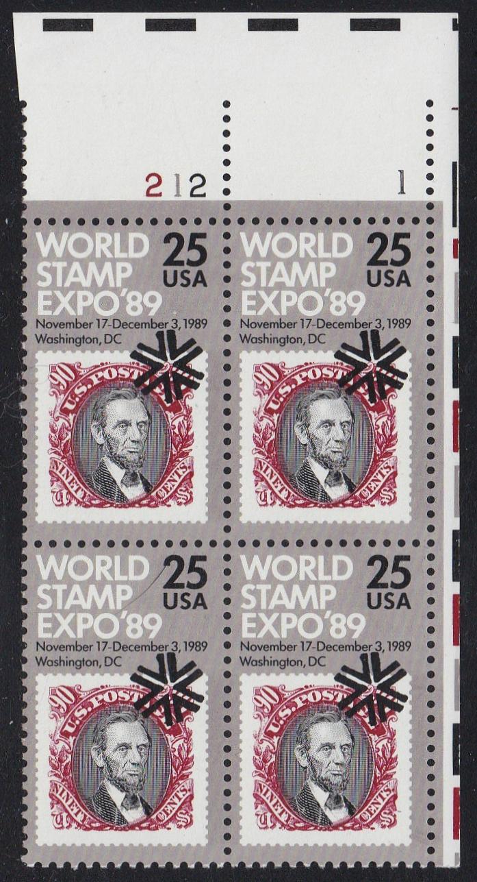 # 2410 (1989) World Stamp Expo - PB, UR #212-1, MNH