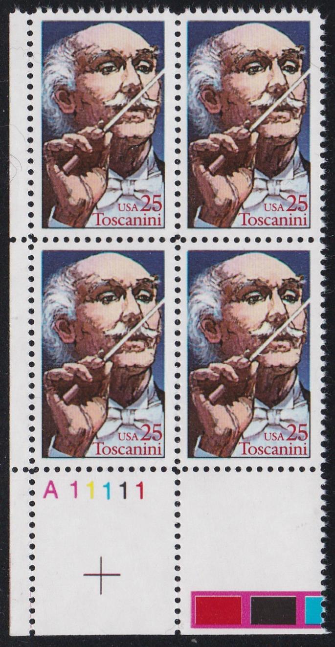 # 2411 (1989) Toscanini - PB, LL #A11111, MNH