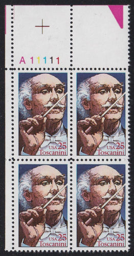 # 2411 (1989) Toscanini - PB, UL #A11111, MNH
