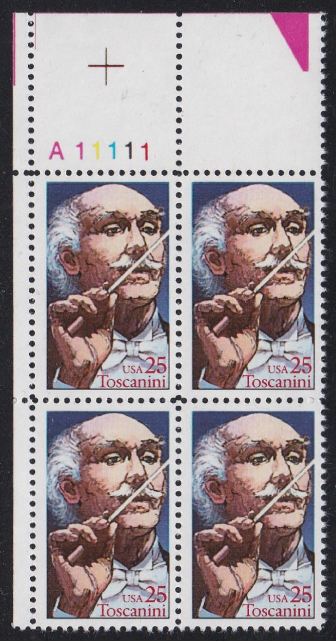 # 2411 (1989) Toscanini - PB, UL #A11111, MNH