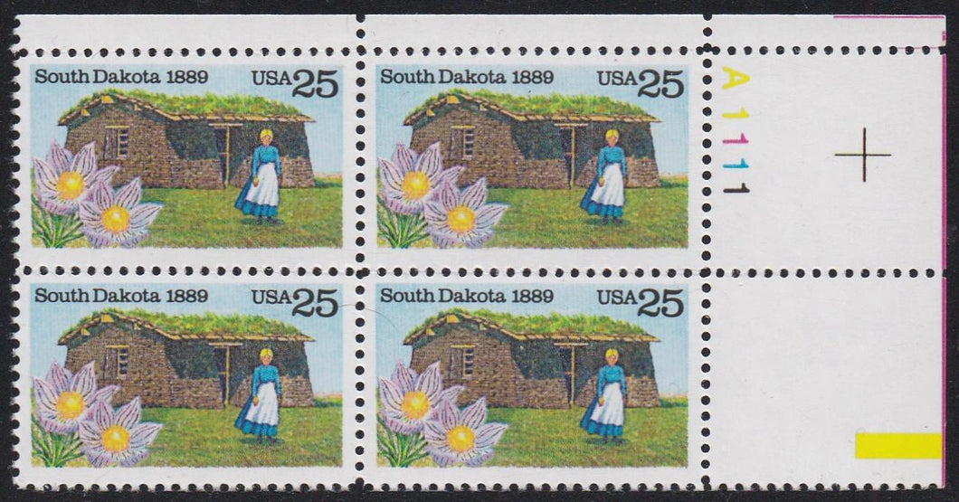 # 2416 (1989) South Dakota - PB, UR #A1111, MNH