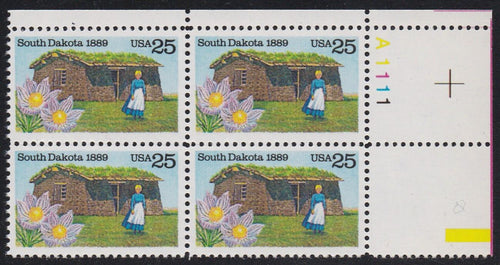 # 2416 (1989) South Dakota - PB, UR #A1111, MNH