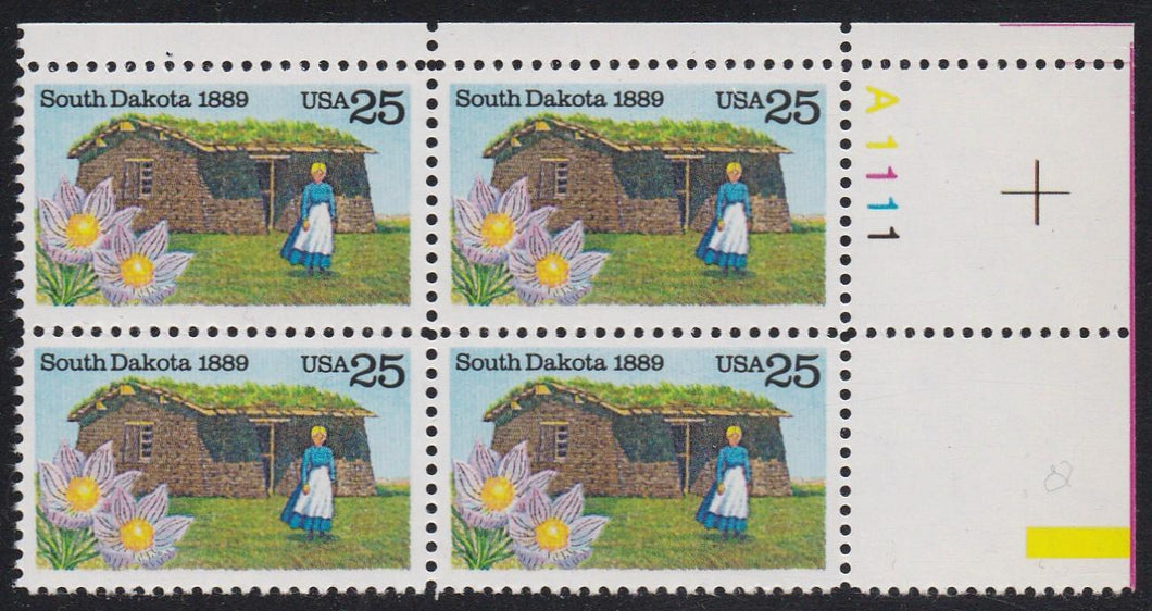 # 2416 (1989) South Dakota - PB, UR #A1111, MNH