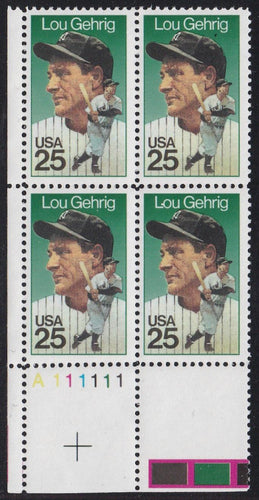 # 2417 (1989) Gehrig - PB, LL #A111111, MNH