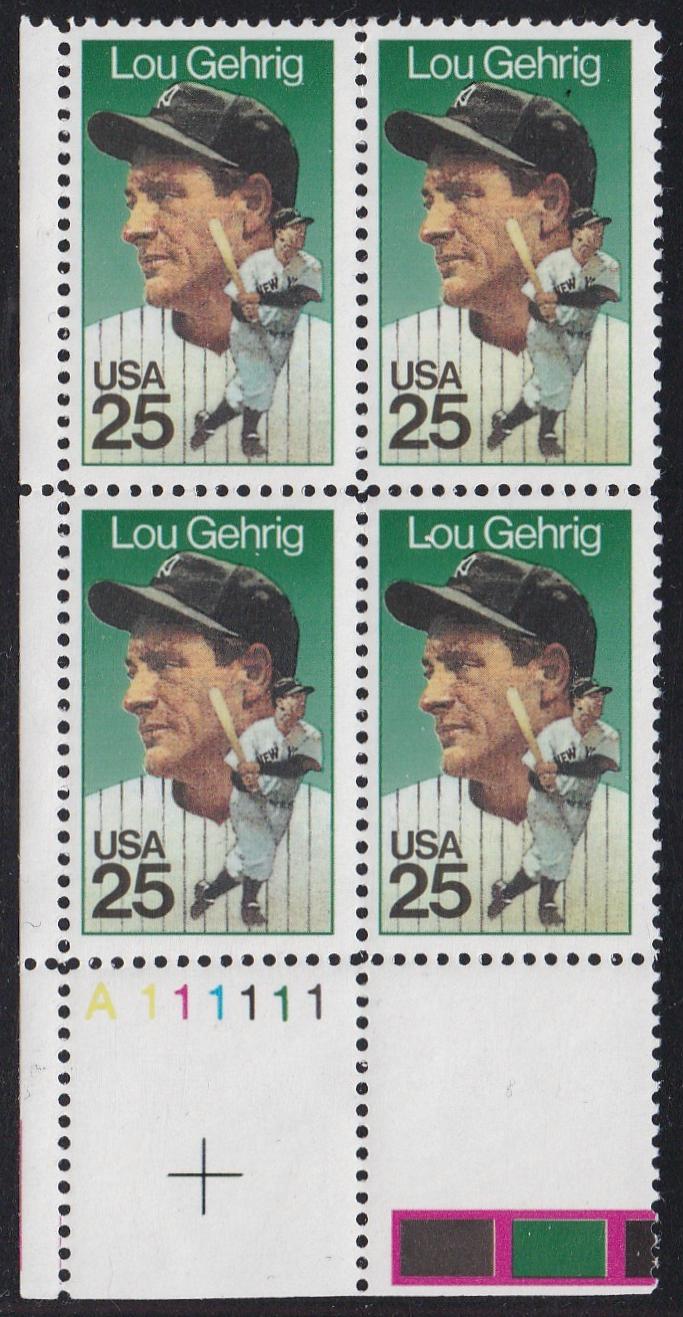 # 2417 (1989) Gehrig - PB, LL #A111111, MNH