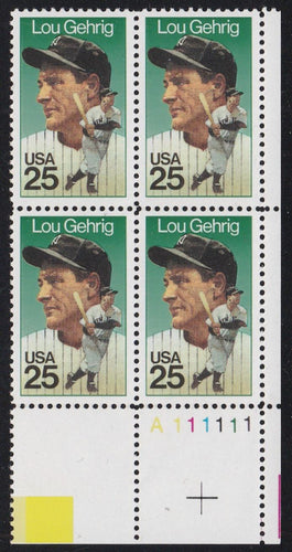 # 2417 (1989) Gehrig - PB, LR #A111111, MNH