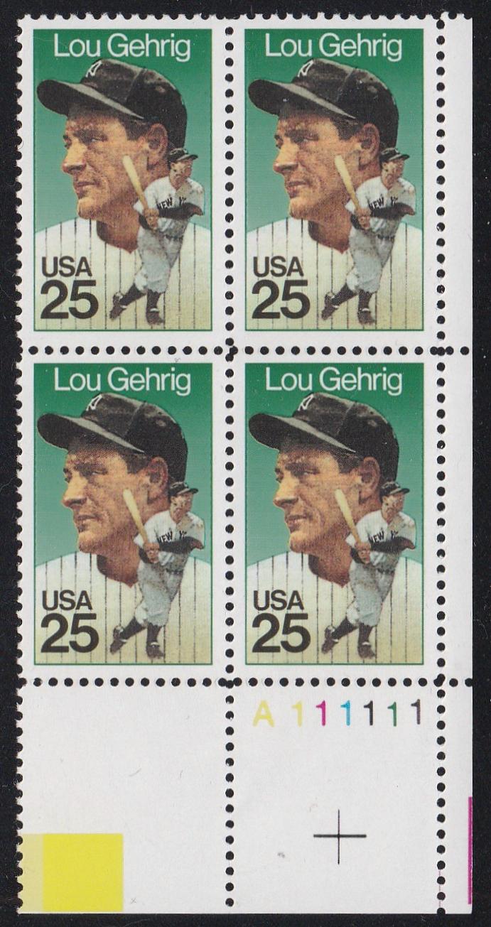 # 2417 (1989) Gehrig - PB, LR #A111111, MNH