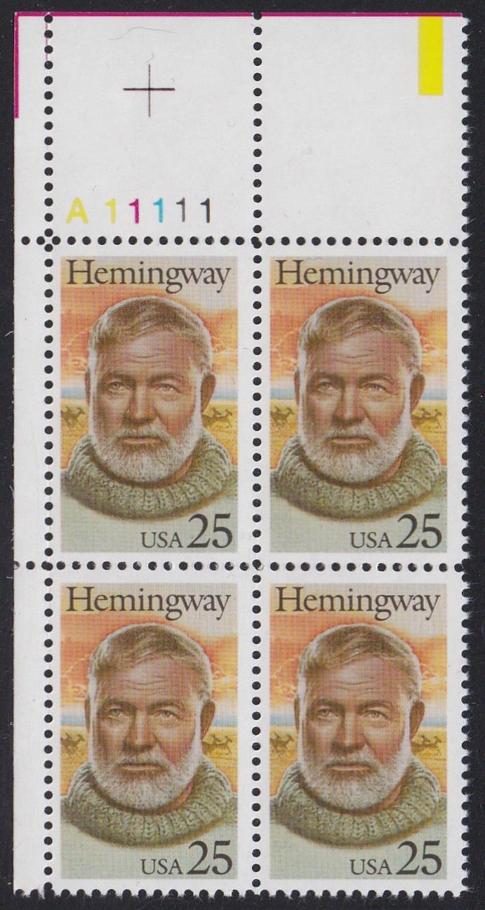# 2418 (1989) Hemingway - PB, UL #A11111, MNH
