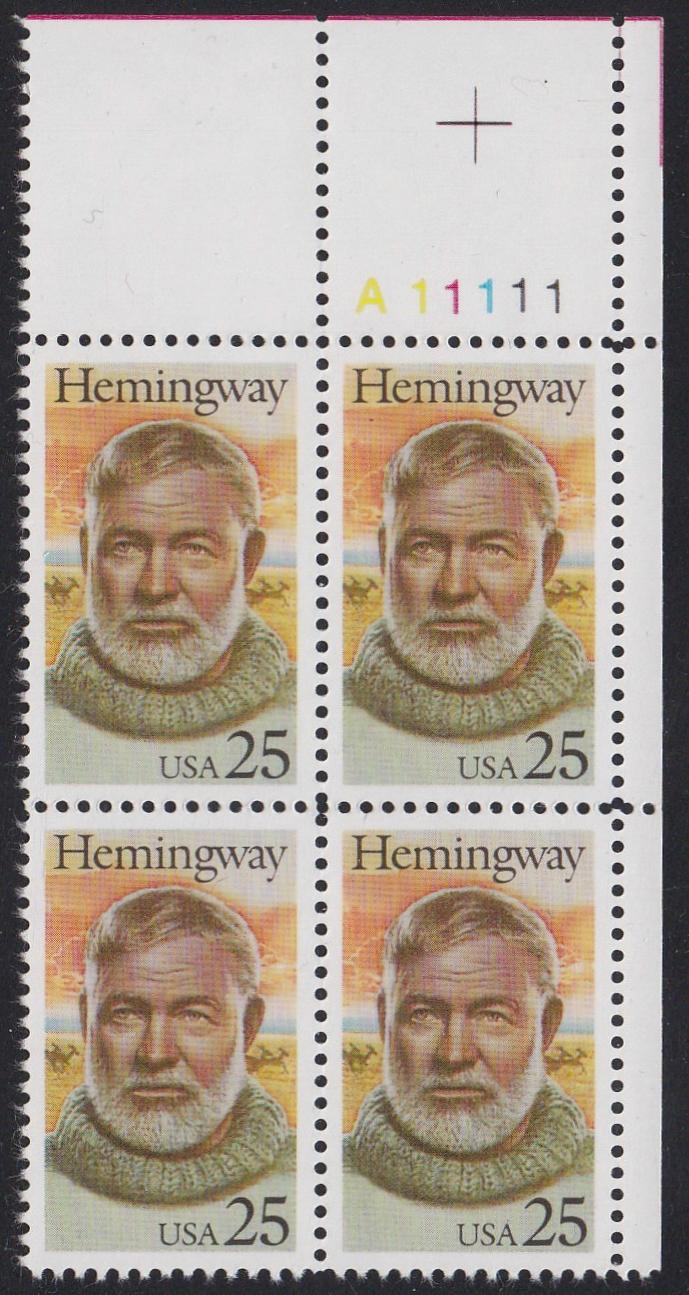 # 2418 (1989) Hemingway - PB, UR #A11111, XF MNH
