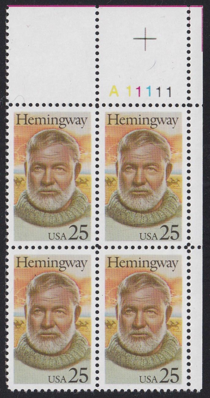 # 2418 (1989) Hemingway - PB, UR #A11111, MNH