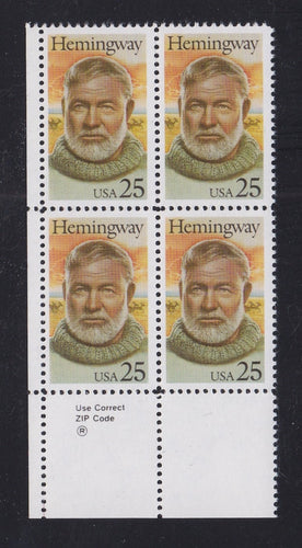 # 2418 (1989) Hemingway - Zip BK/4, LL, MNH
