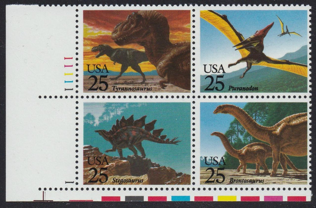 # 2422-25 (1989) Dinosaurs - PB, LL #11111-1, MNH