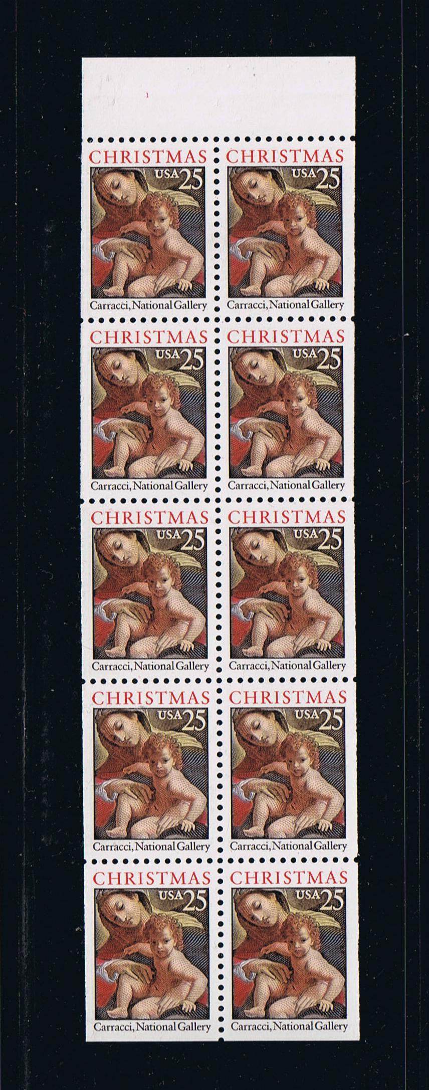 # 2427a (1989) Madonna and Child - Bklt pane, #1, MNH