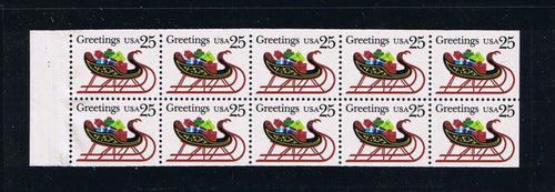 # 2429a (1989) Christmas Sleigh - Bklt pane, #1111, MNH
