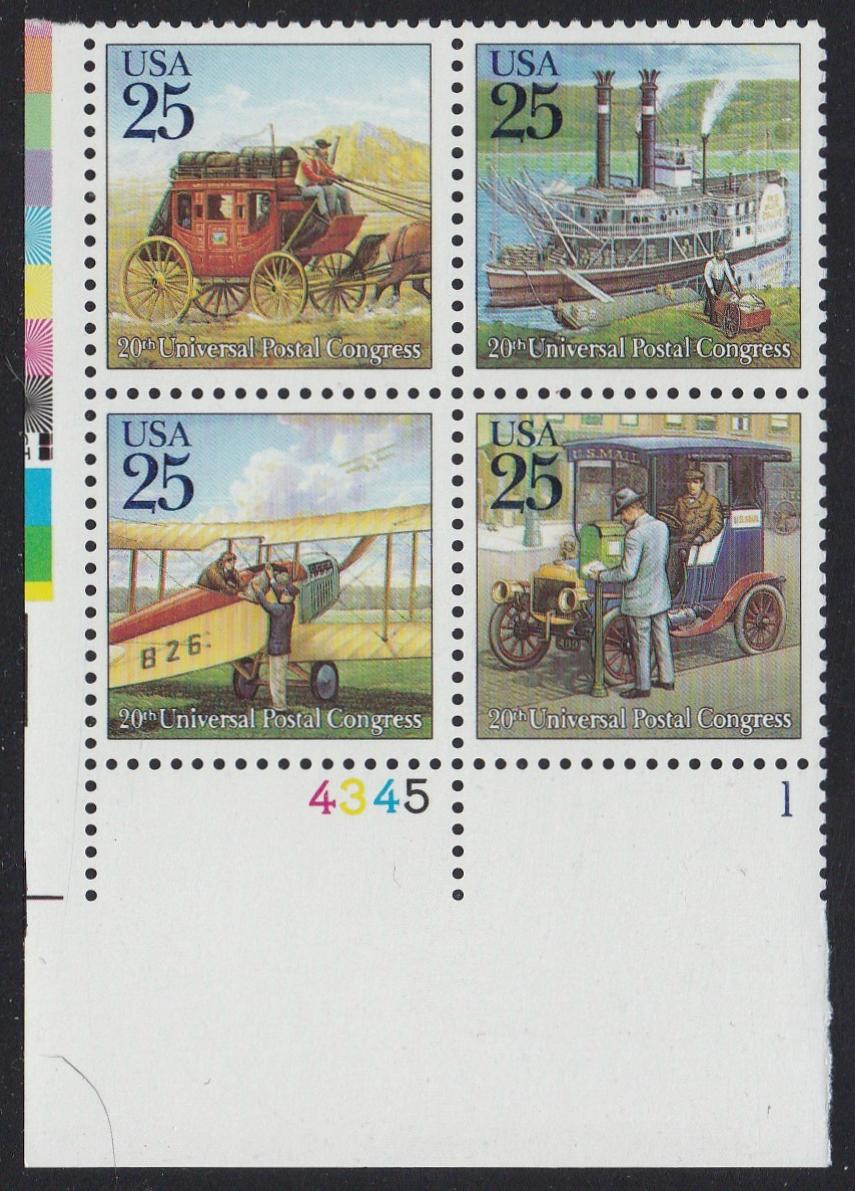 # 2434-37 (1989) UPU / Mail Transport - PB, LL #4345-1, MNH