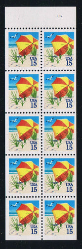 # 2443a (1990) Beach Umbrella, NF - Bklt pane, #111111, MNH