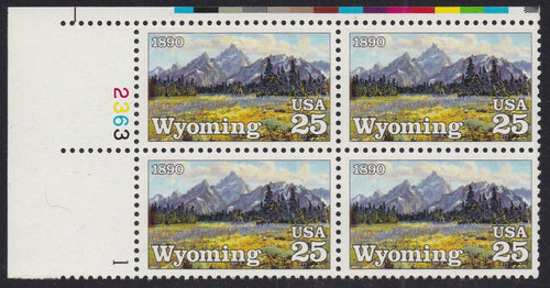 # 2444 (1990) Wyoming - PB, UL #2363-1, MNH