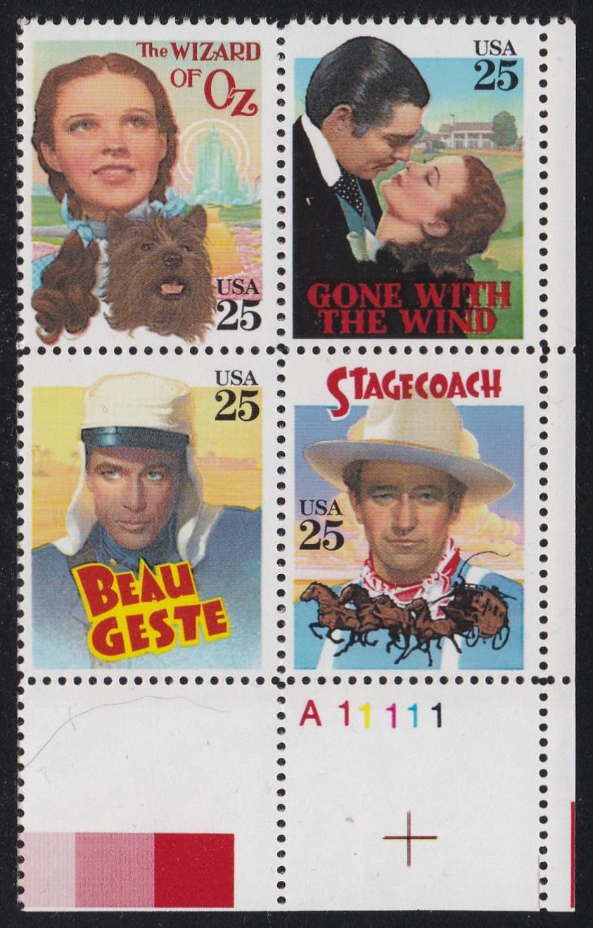# 2445-48 (1990) Classic Films - PB, LR #A11111, MNH
