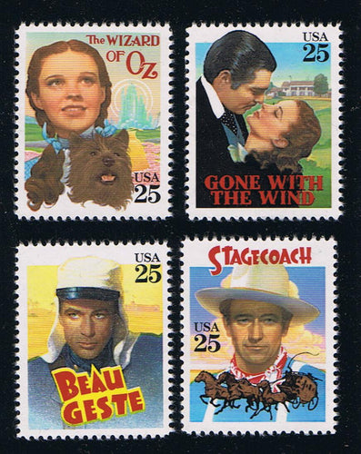 # 2445-48 (1990) Classic Films - Sgls, Set/4, MNH