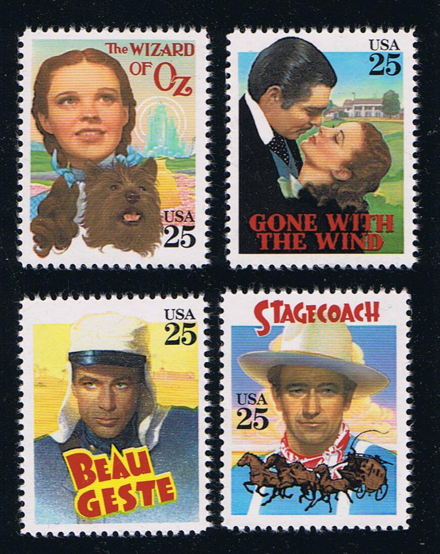 # 2445-48 (1990) Classic Films - Sgls, Set/4, MNH