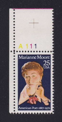 # 2449 (1990) Moore - Plt sgl, UL #A111, MNH