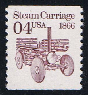 # 2451b (1991) 1866 Steam Carriage, Not Tag - Coil sgl, MNH