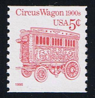 # 2452Dg (1995) 1900's Circus Wagon, SG, Not Tagged, Lumin - Coil sgl, MNH