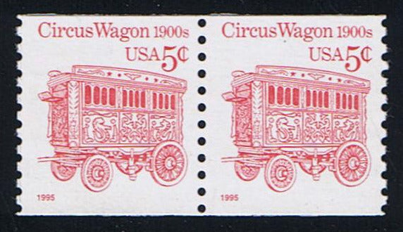 # 2452Dg (1995) 1900's Circus Wagon, SG, Not Tagged, Lumin - Coil pr, MNH