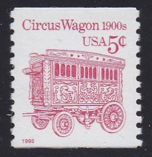 # 2452D (1995) 1900's Circus Wagon, LGG, Not Tagged - Coil sgl, XF MNH