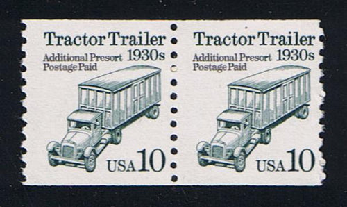 # 2457 (1991) 1930's Tractor Trailer, DG, Not Tagged - Coil pr, MNH