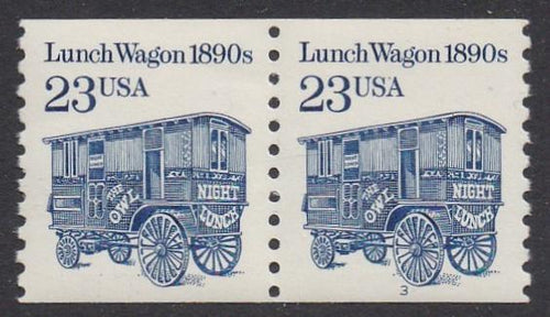# 2464 (1991) 1890's Lunch Wagon, DG, SP Tag - PS/2, #3, VF MNH