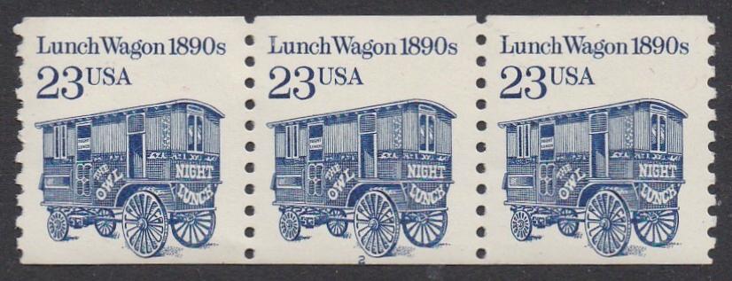 # 2464 (1991) 1890's Lunch Wagon, DG, SP Tag - PS/3, #2, VF MNH