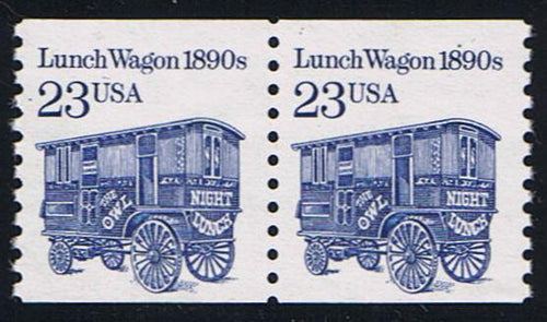 # 2464a (1993) 1890's Lunch Wagon, DG, MP Tag - Coil pr, MNH