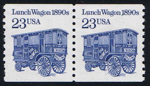 # 2464a (1993) 1890's Lunch Wagon, SG, MP Tag - Coil pr, MNH