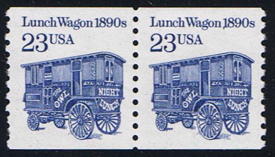 # 2464a (1993) 1890's Lunch Wagon, SG, MP Tag - Coil pr, MNH