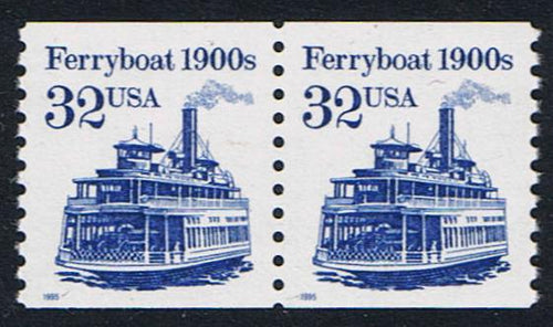 # 2466 (1995) 1900's Ferryboat, SG, MP Tagged - Coil pr, XF MNH