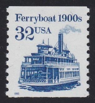 # 2466 (1995) 1900's Ferryboat, SG, MP Tagged - Coil sgl XF MNH