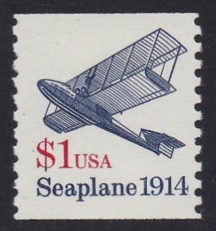 # 2468 (1990) 1914 Seaplane, DG, OA Tag - Coil sgl, MNH