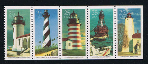 # 2474a (1990) Lighthouses - Bklt pane, No Tab, MNH