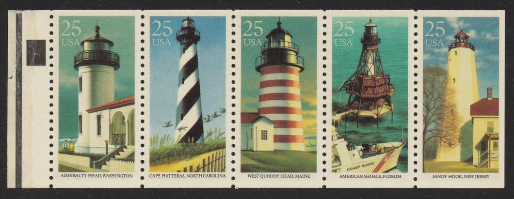 # 2474a (1990) Lighthouses - Bklt pane, #5, MNH