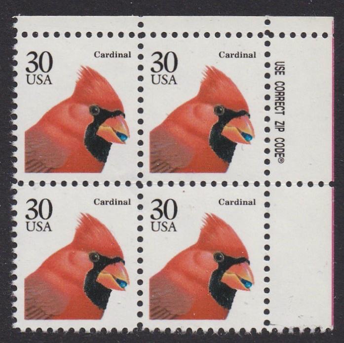 # 2480 (1991) Cardinal - Zip BK, UR, MNH